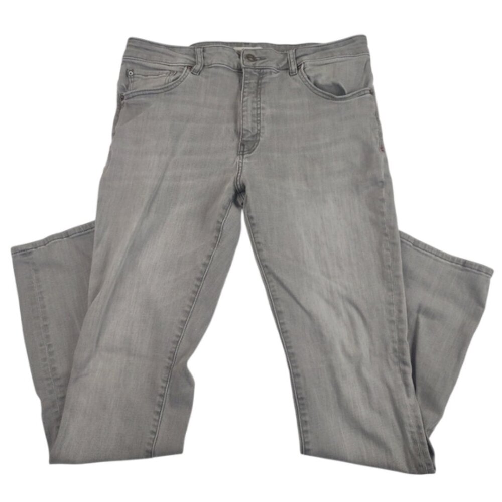 Warp + Weft Amsterdam Slim Size 34x32 Straight Leg Smoke Gray Cotton Blend Denim